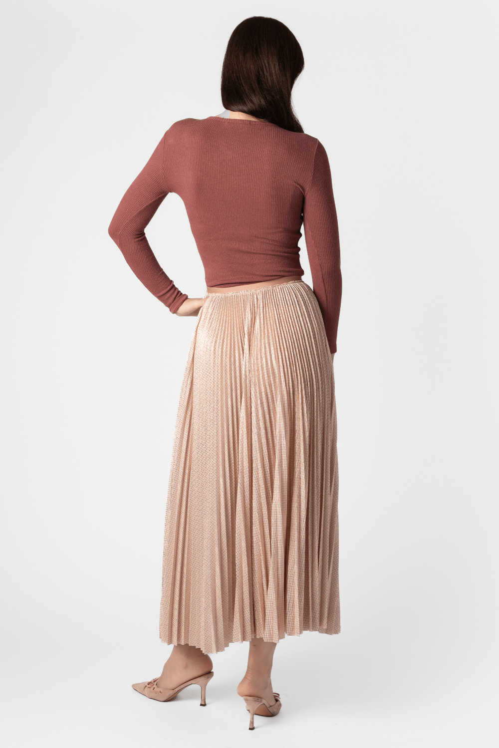 Lamé Long Soleil Skirt - The Posh Peacock