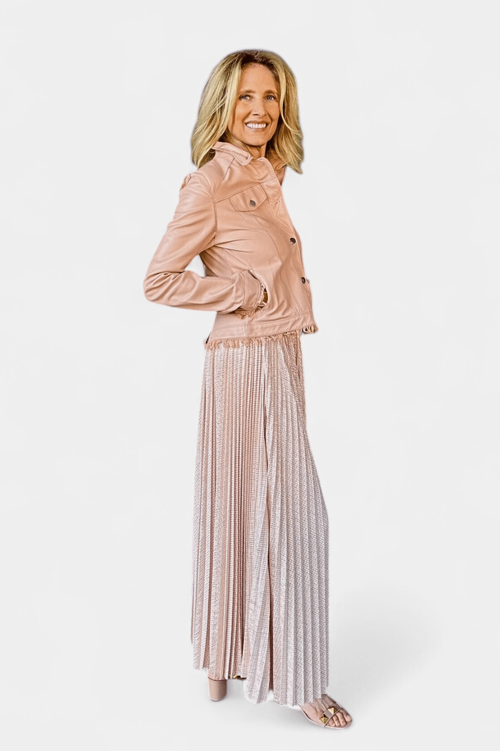 Lamé Long Soleil Skirt - Forte Forte