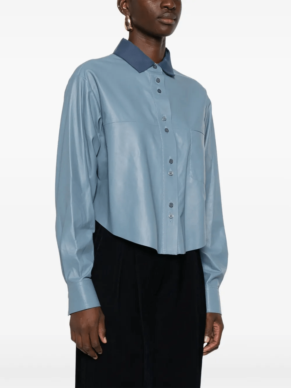 Leather Boxy Shirt - Forte Forte