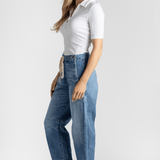 Mid Sleeve Polo Top - SPRWMN