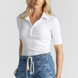 Mid Sleeve Polo Top - SPRWMN