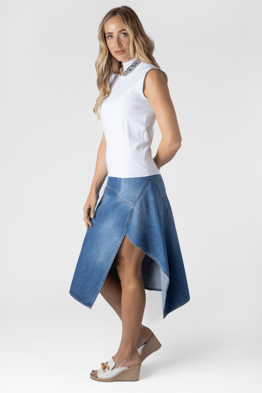 Mock Neck Sleeveless Top - Plan C