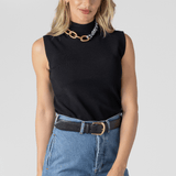 Mock Neck Sleeveless Top - Plan C