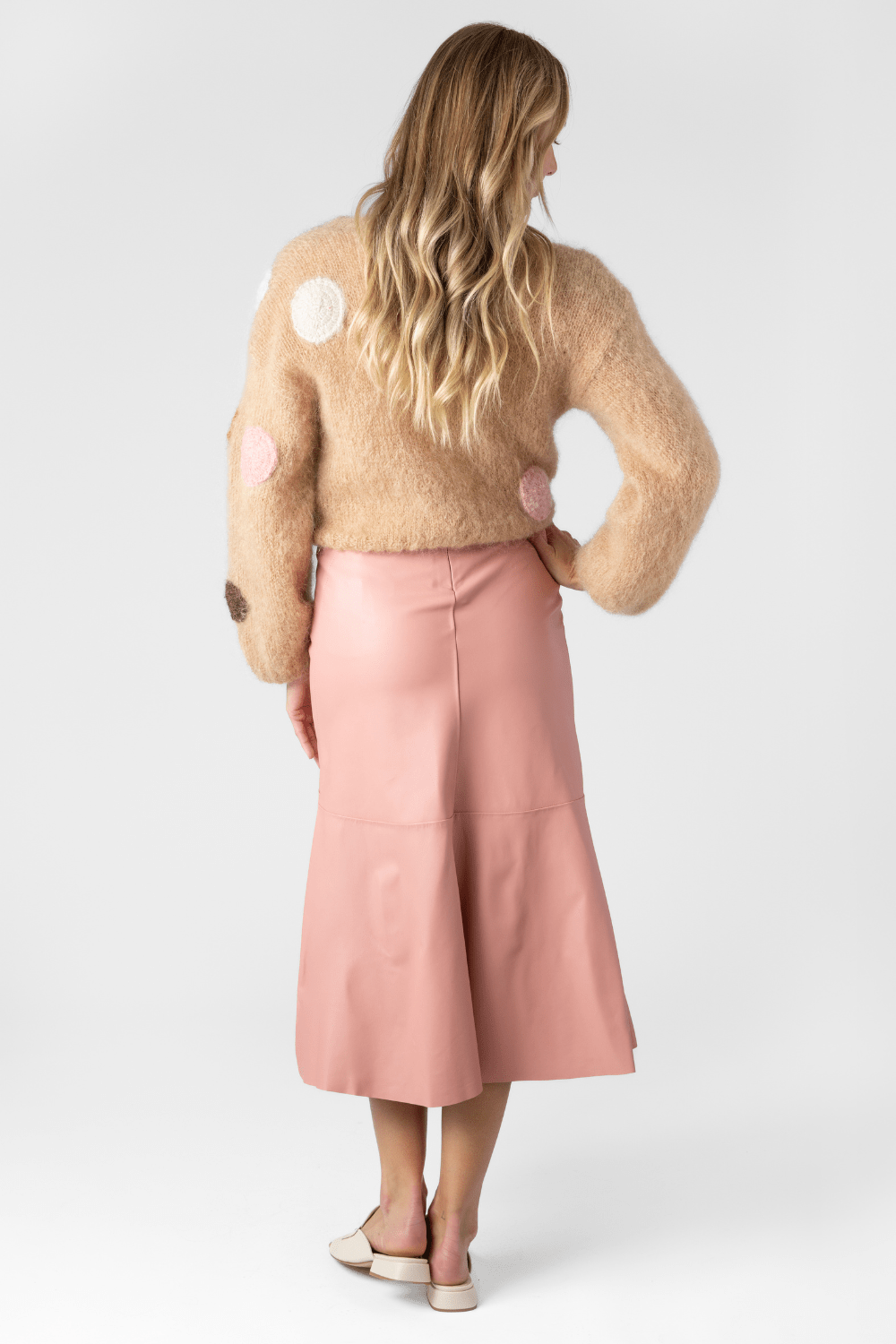 Nappa Leather Midi Skirt - The Posh Peacock