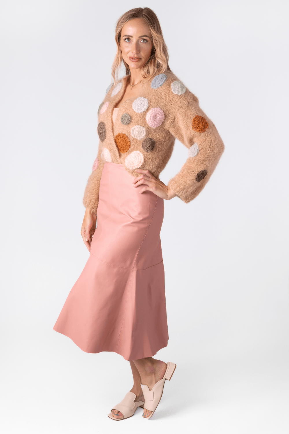 Nappa Leather Midi Skirt - The Posh Peacock
