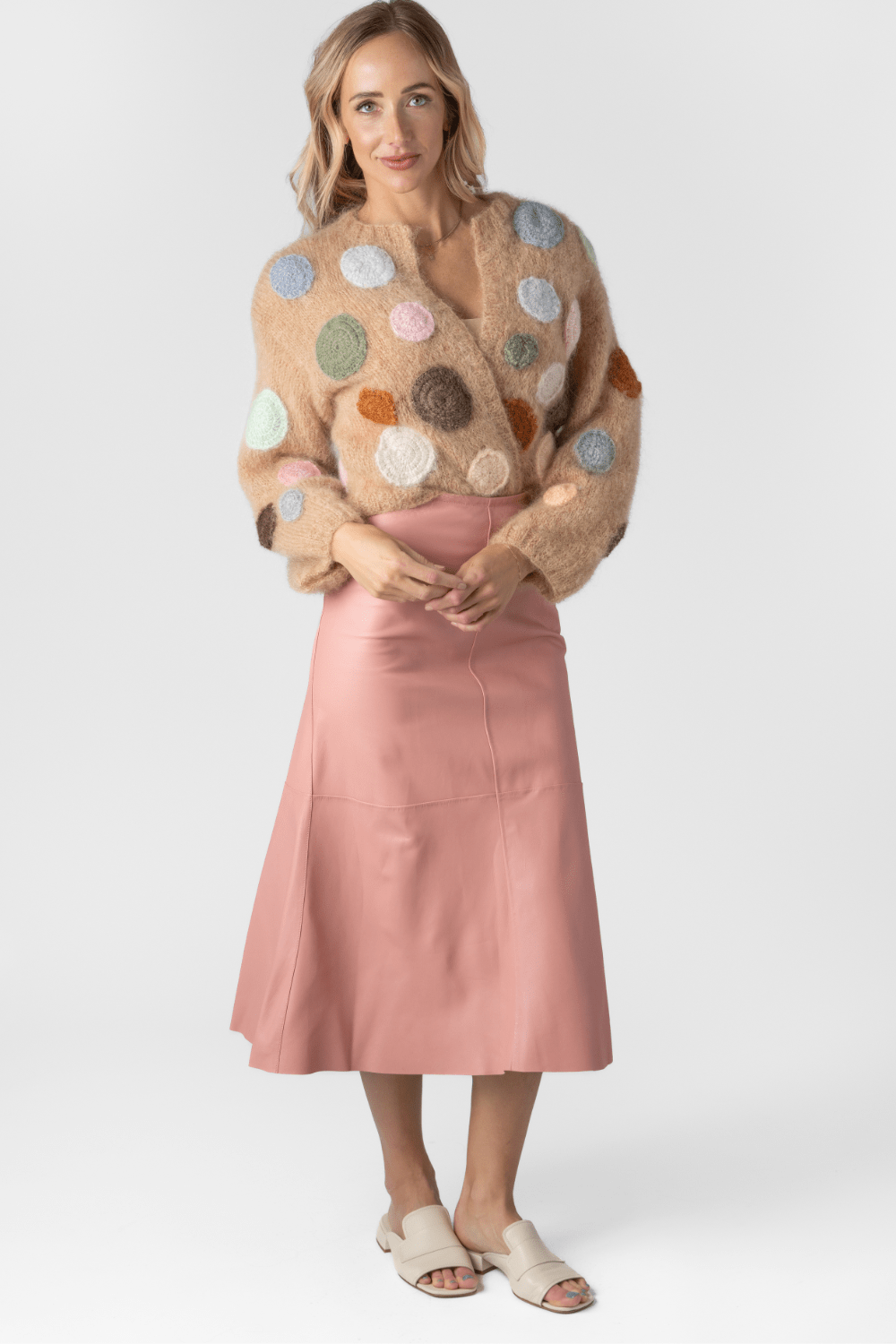 Nappa Leather Midi Skirt - The Posh Peacock