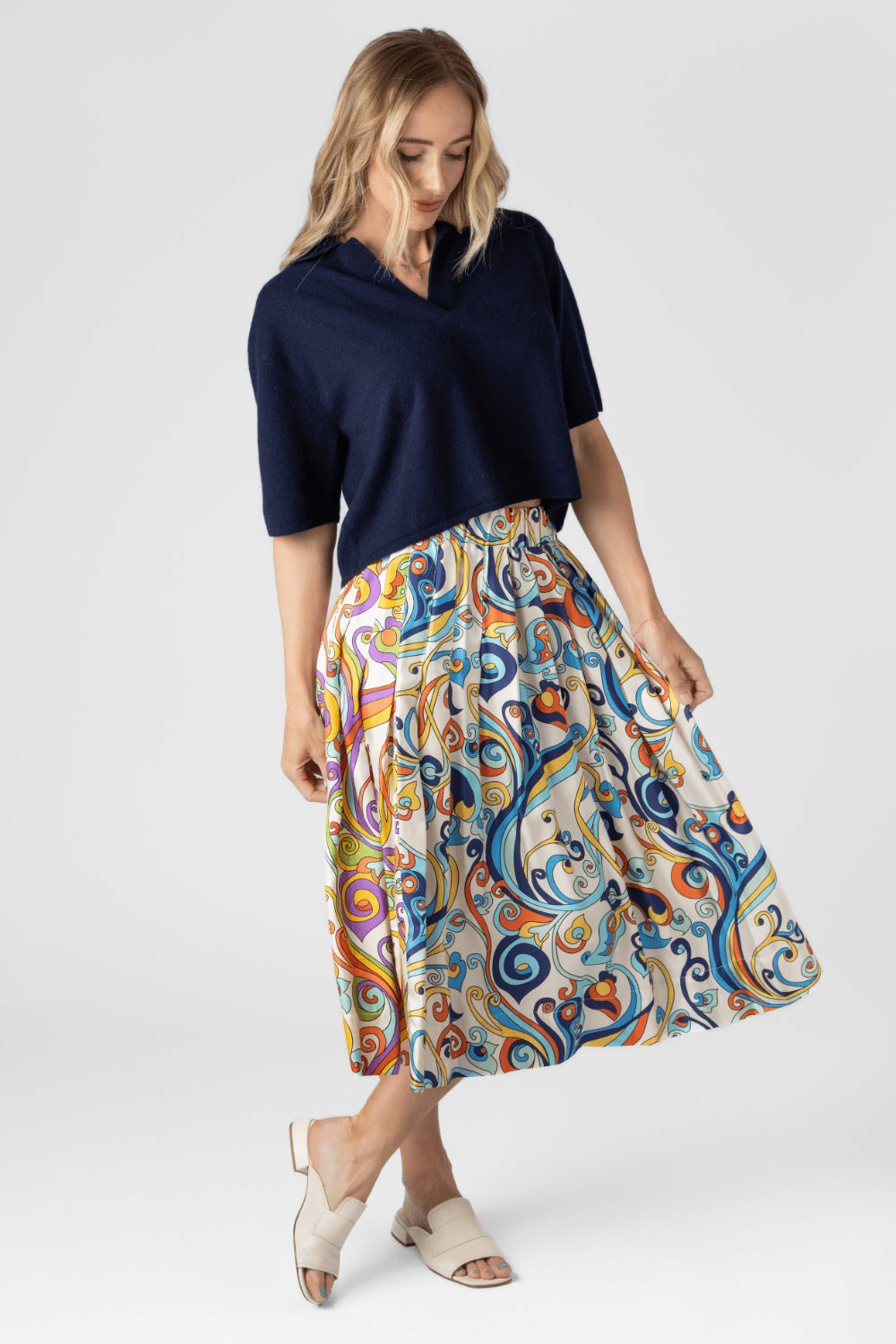 Neela Cashmere Polo Top - Lisa Yang