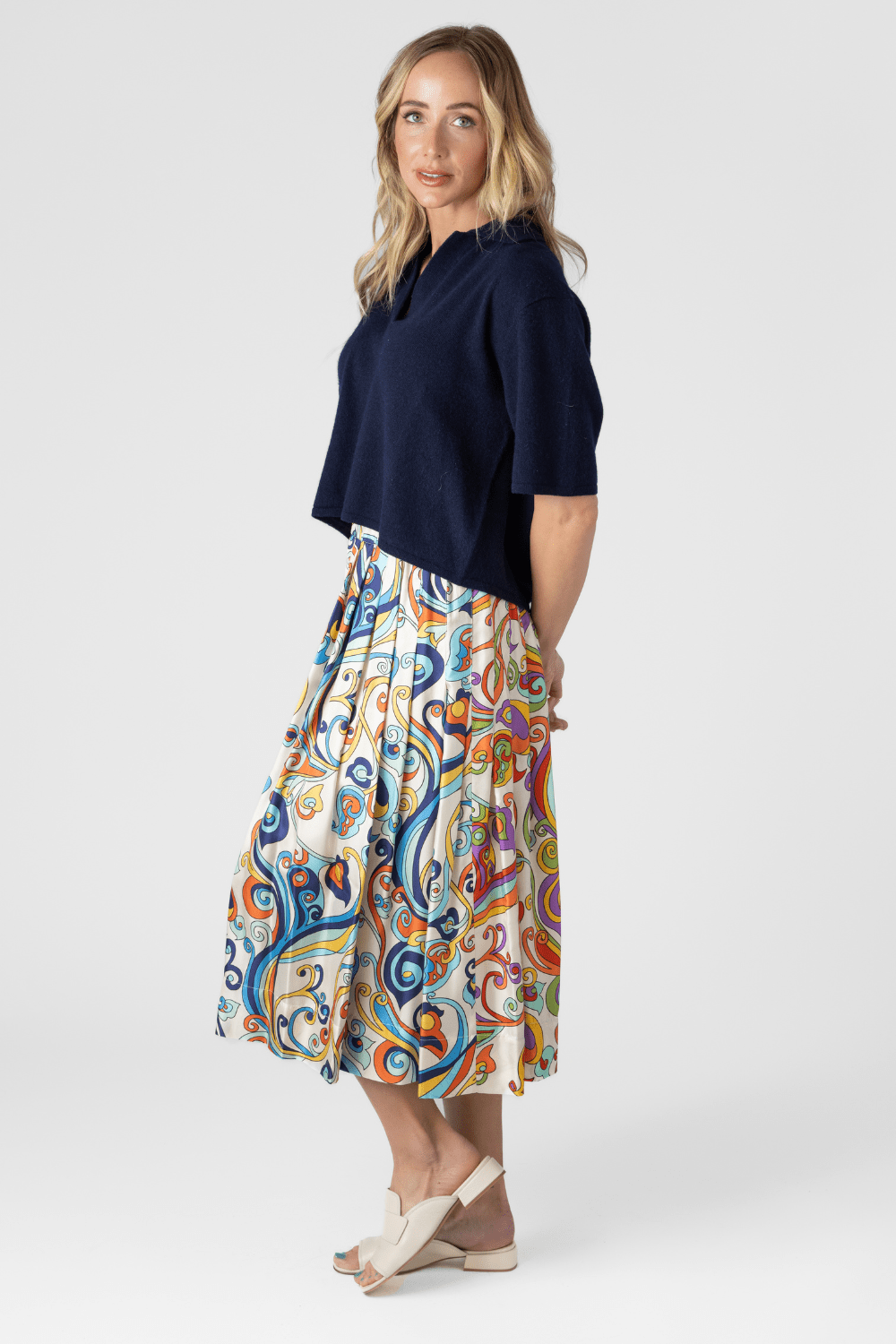 Neela Cashmere Polo Top - Lisa Yang