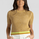 Organic Cotton Mesh T-Shirt - White + Warren
