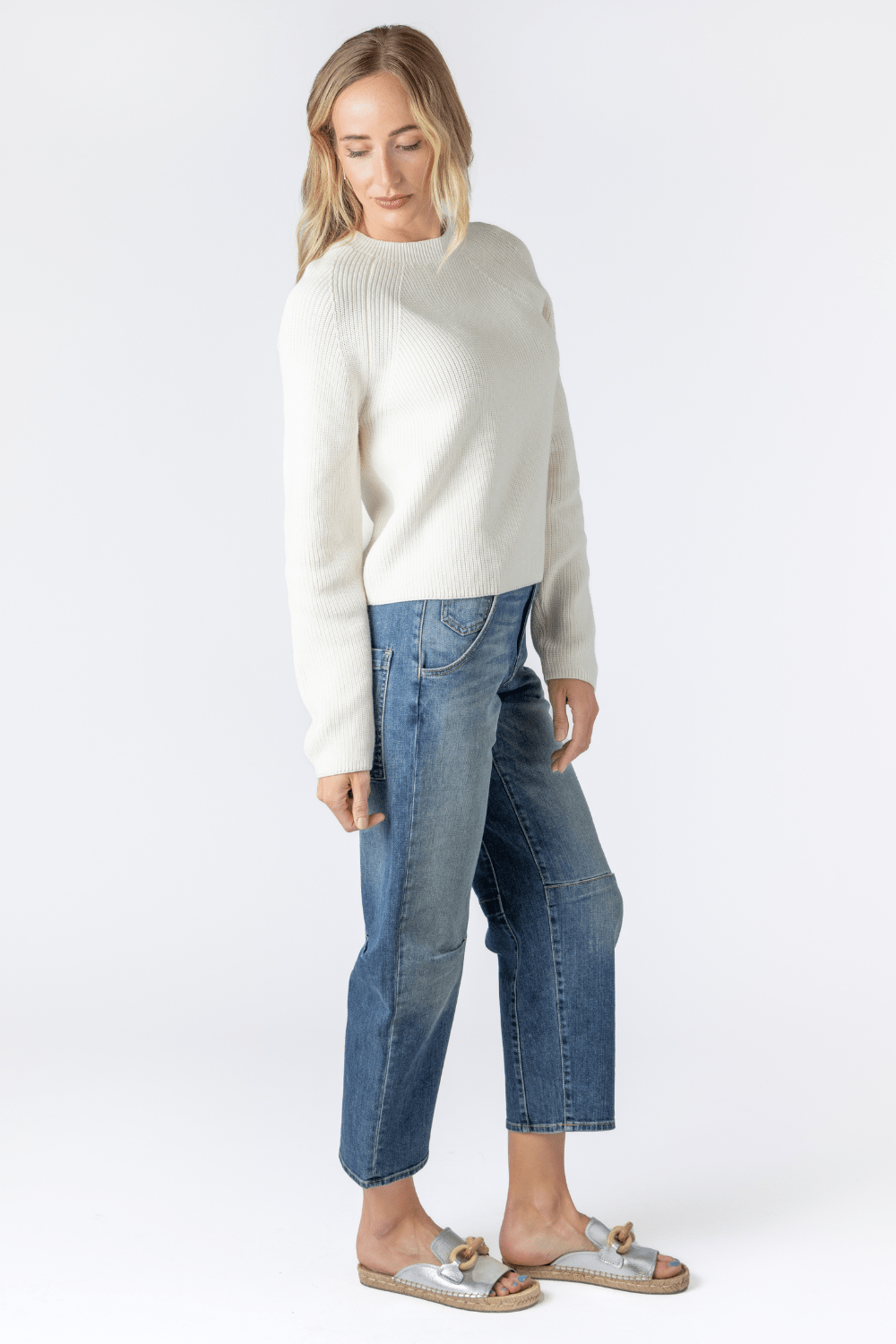 Organic Cotton Raglan Crew Sweater - The Posh Peacock