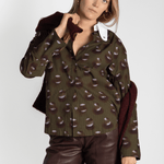 Overprint Stripe Blouse - Odeeh