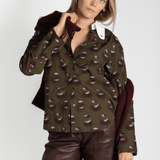 Overprint Stripe Blouse - Odeeh
