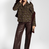 Overprint Stripe Blouse - Odeeh