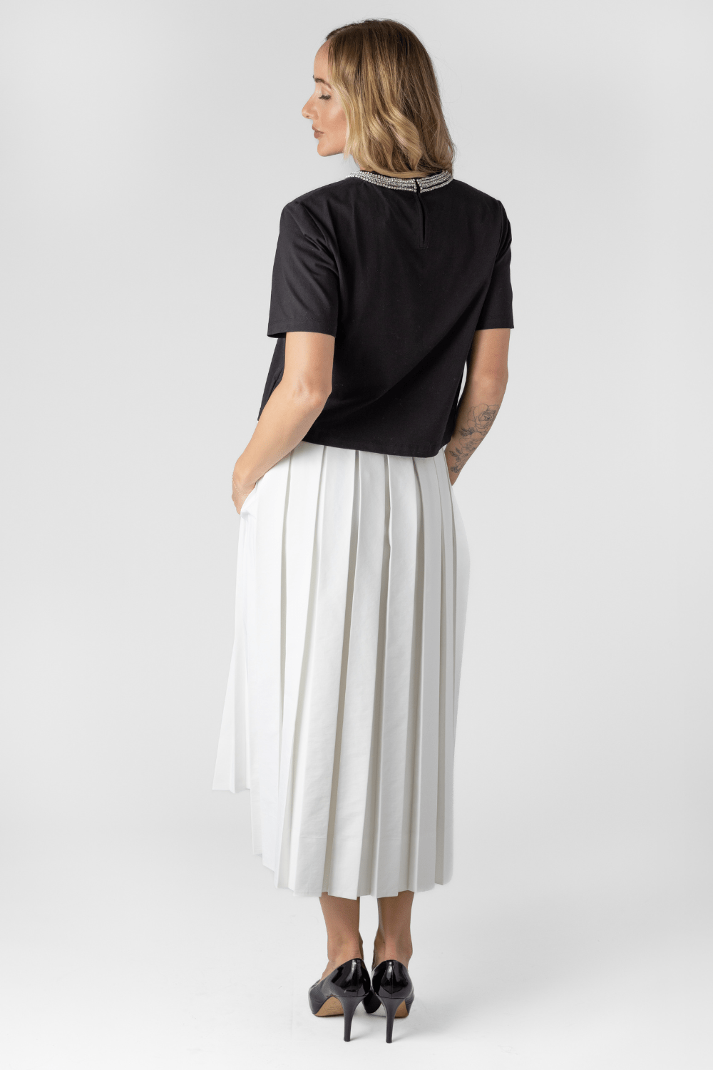 Pleated Midi Skirt - The Posh Peacock