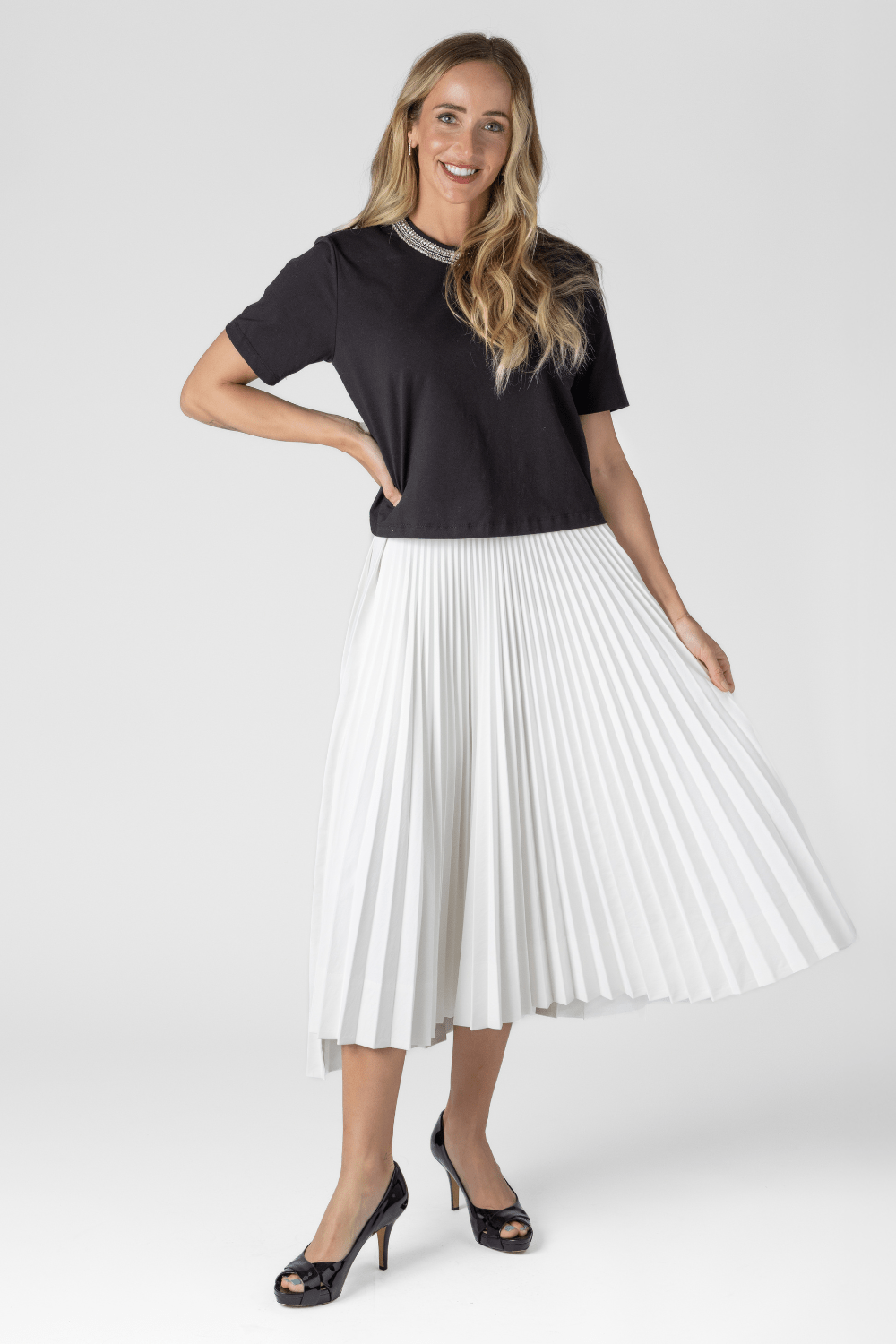 Pleated Midi Skirt - The Posh Peacock
