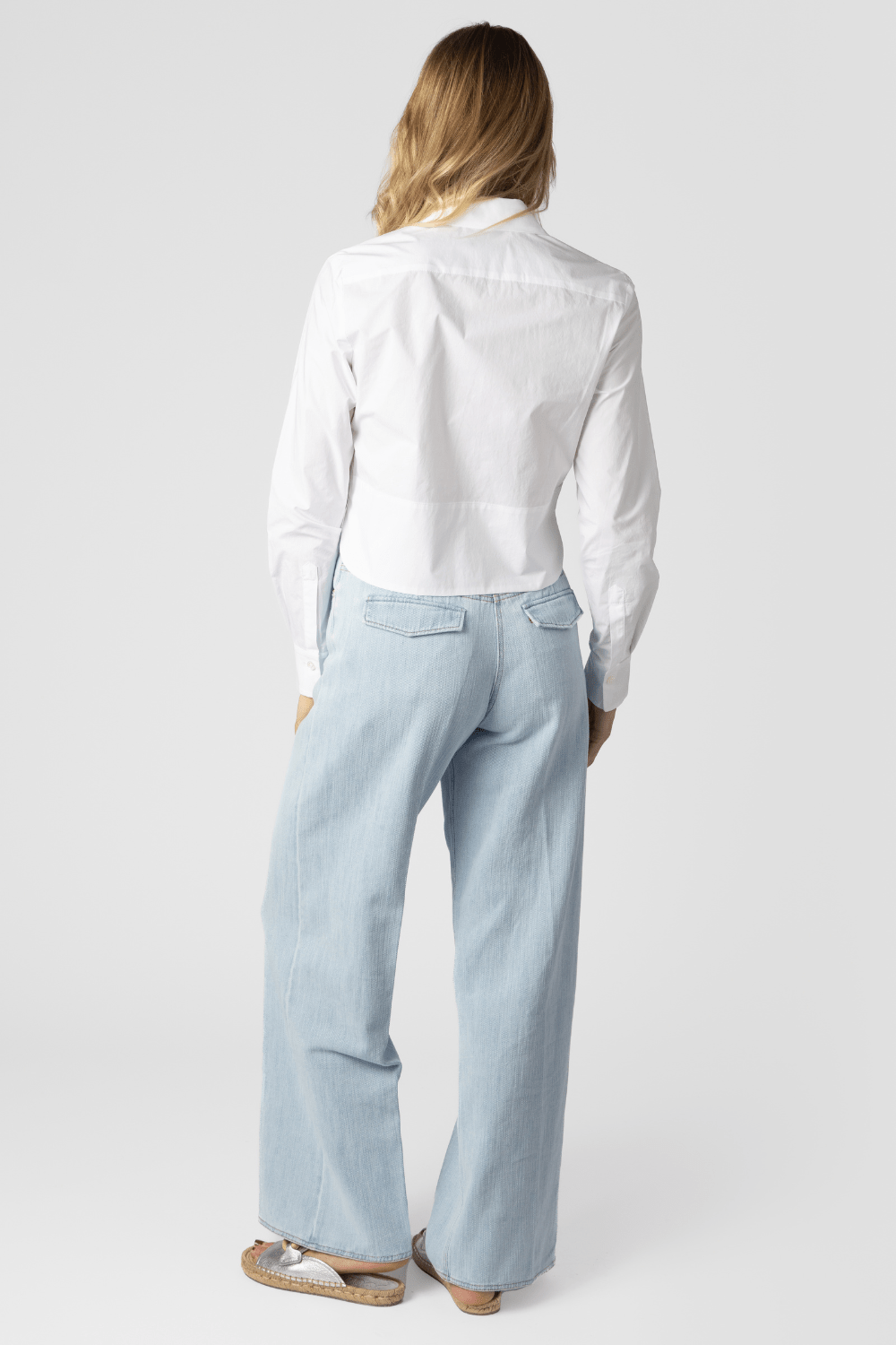 Poplin Crop Button Up Blouse - The Posh Peacock