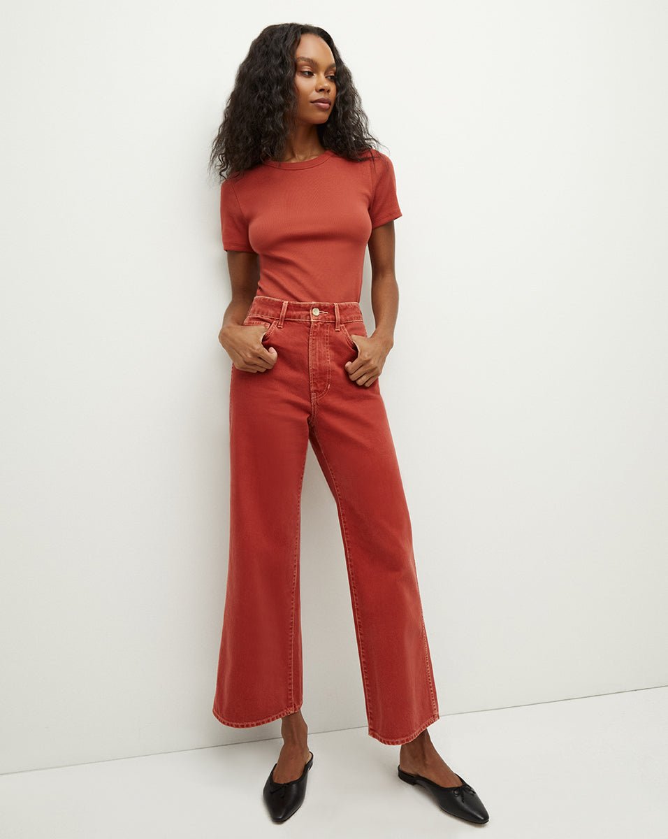 Pruitt Ribbed Tee - Veronica Beard