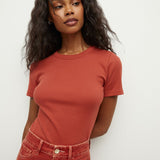 Pruitt Ribbed Tee - Veronica Beard
