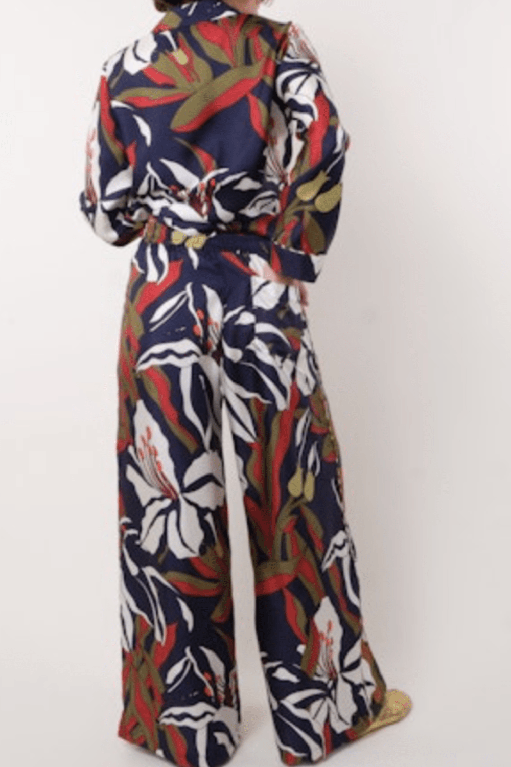 Ring Floral Silk Pants - La Prestic Ouiston