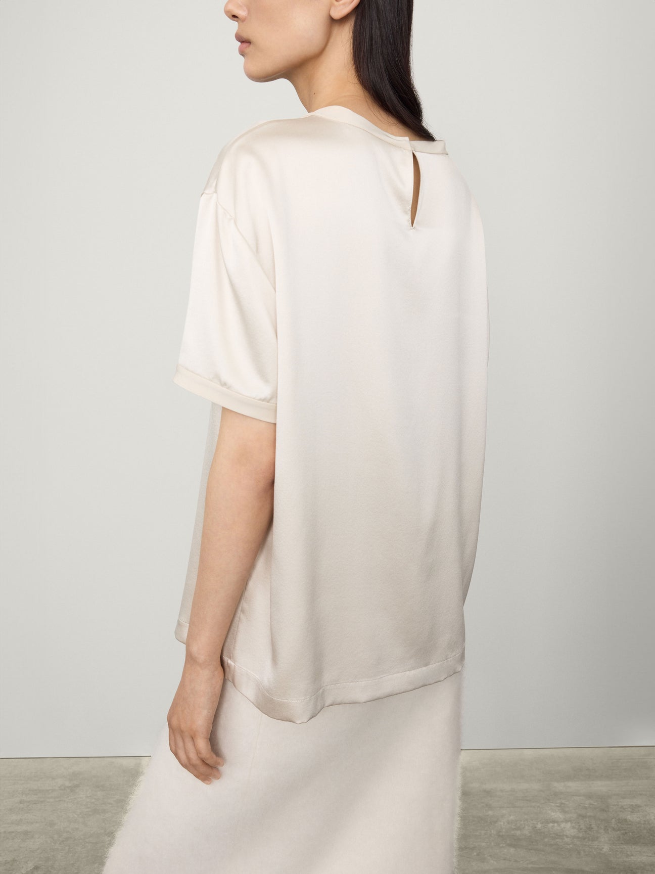 Round Neck Silk Top - Lisa Yang