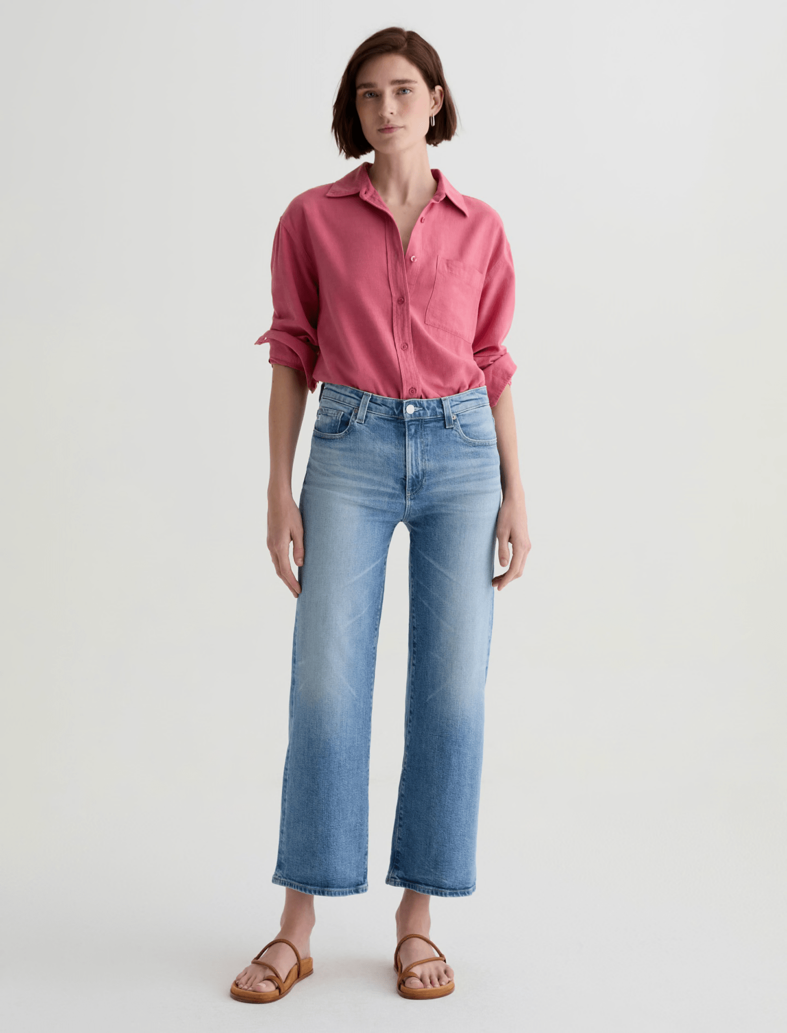 Saige Wide - Leg Crop Jean - AG