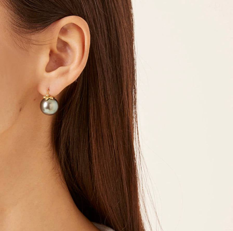 Samira 13 Floating Tahitian Pearl Earrings - Samira 13