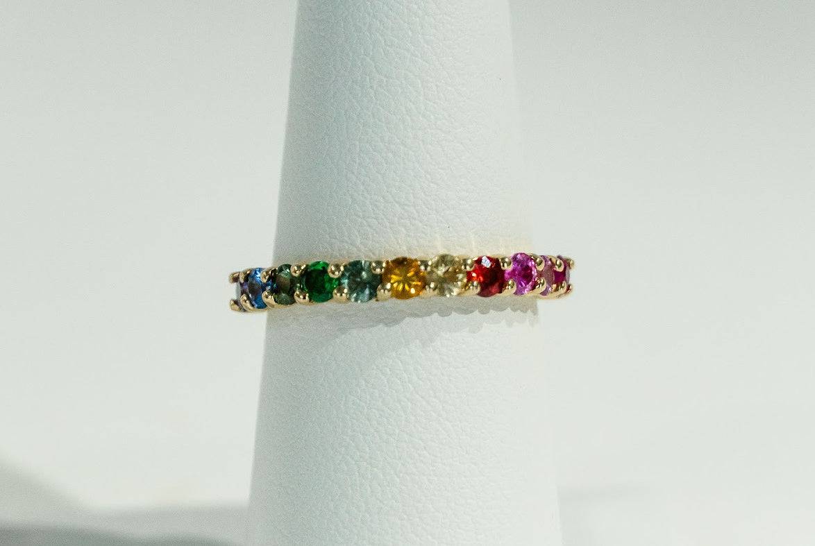 Samira 13 Rainbow Sapphire Ring - Samira 13
