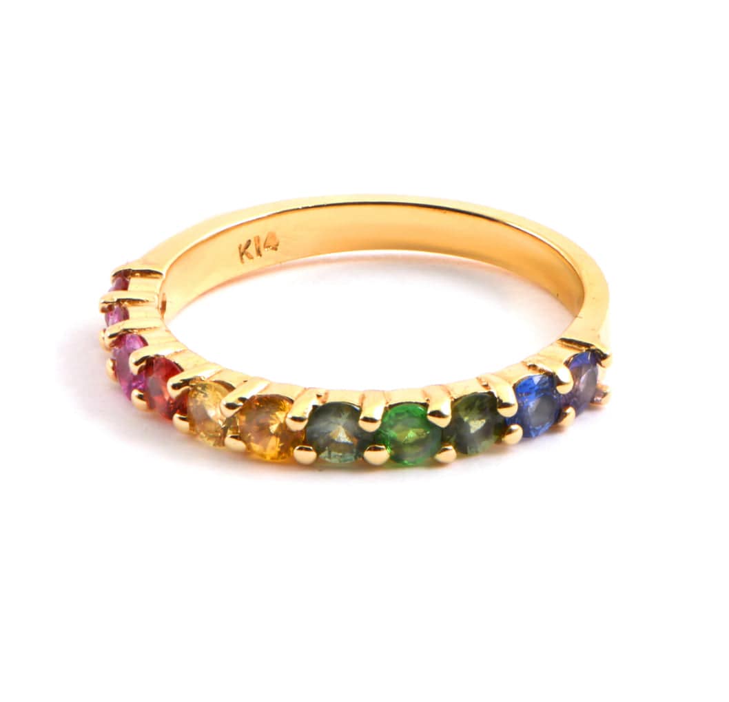 Samira 13 Rainbow Sapphire Ring - Samira 13