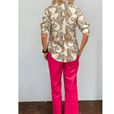 Seahorse Print Emmanuelle Shirt - La Prestic