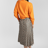 Silk Teal Midi Skirt - Odeeh