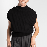 Sleeveless Black Sweater - Odeeh