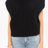 Sleeveless Black Sweater - Odeeh