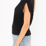 Sleeveless Black Sweater - Odeeh
