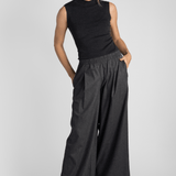 Sleeveless Stretch Charcoal Sweater - Odeeh