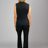 Sleeveless Stretch Charcoal Sweater - Odeeh