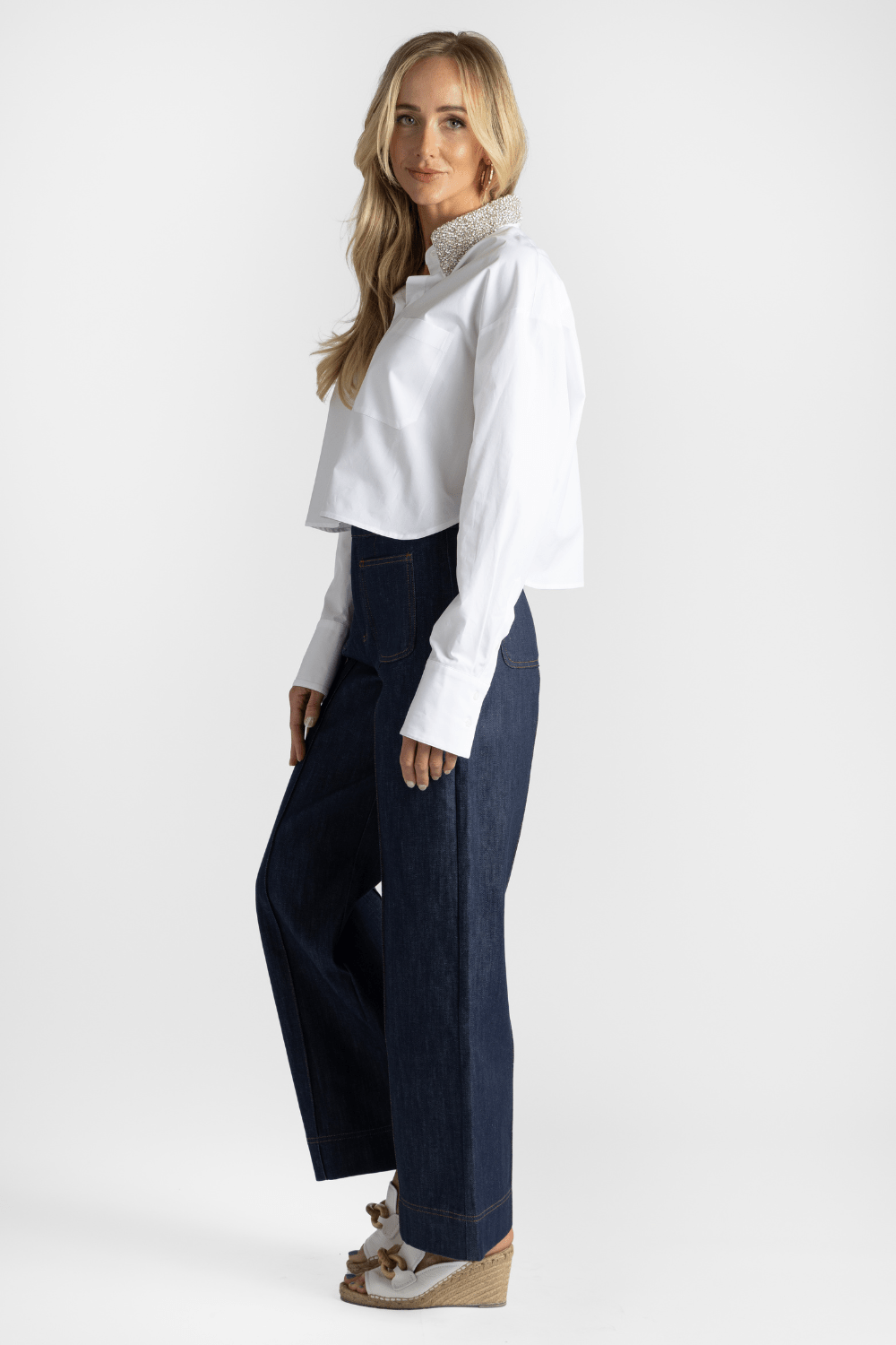 Soon To Be Ex Shirt with Crystal Collar - TWP