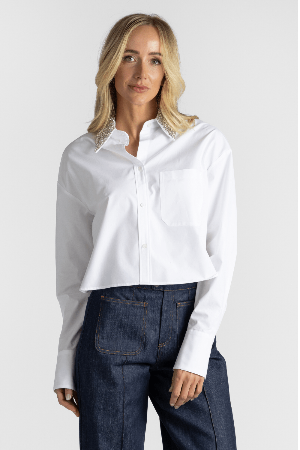 Soon To Be Ex Shirt with Crystal Collar - TWP