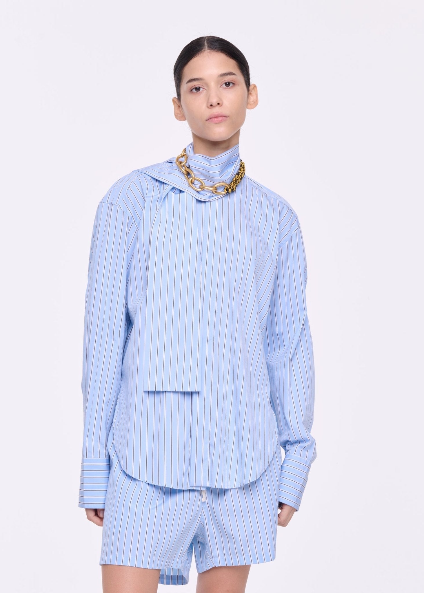 Striped Poplin Shirt - The Posh Peacock