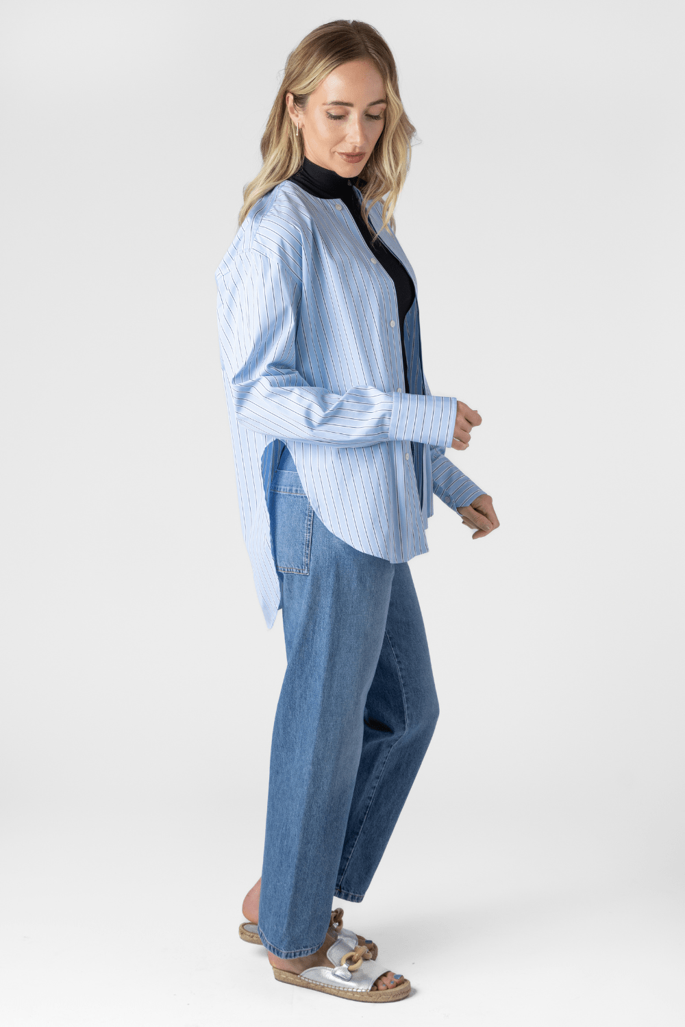Striped Poplin Shirt - The Posh Peacock