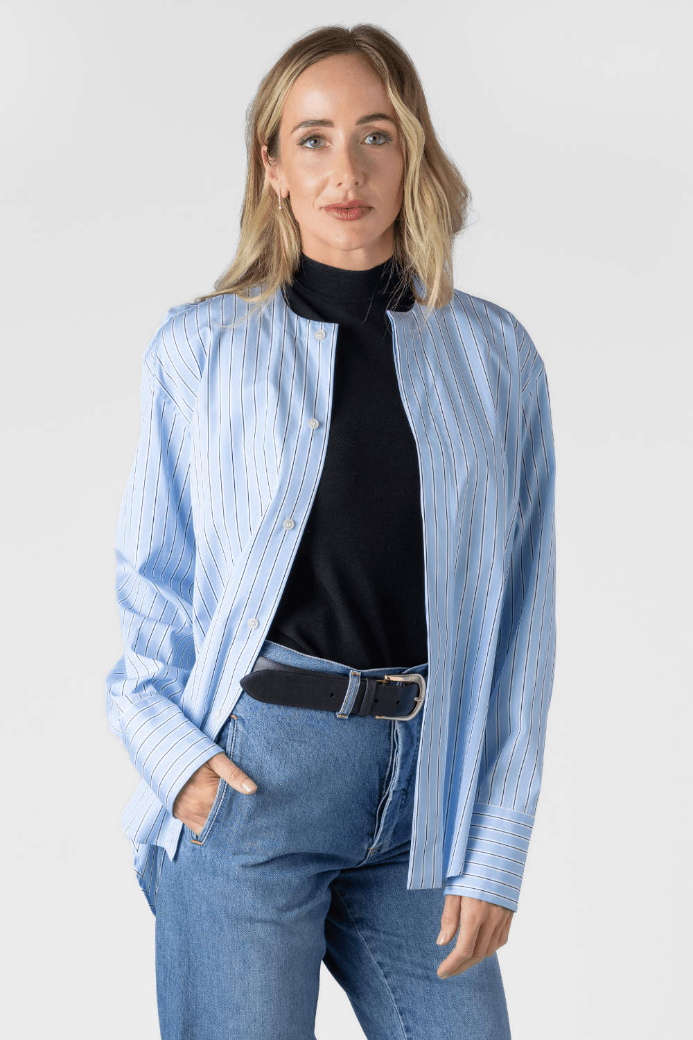 Striped Poplin Shirt - The Posh Peacock