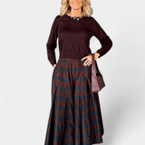 Striped Taffeta Skirt - Odeeh
