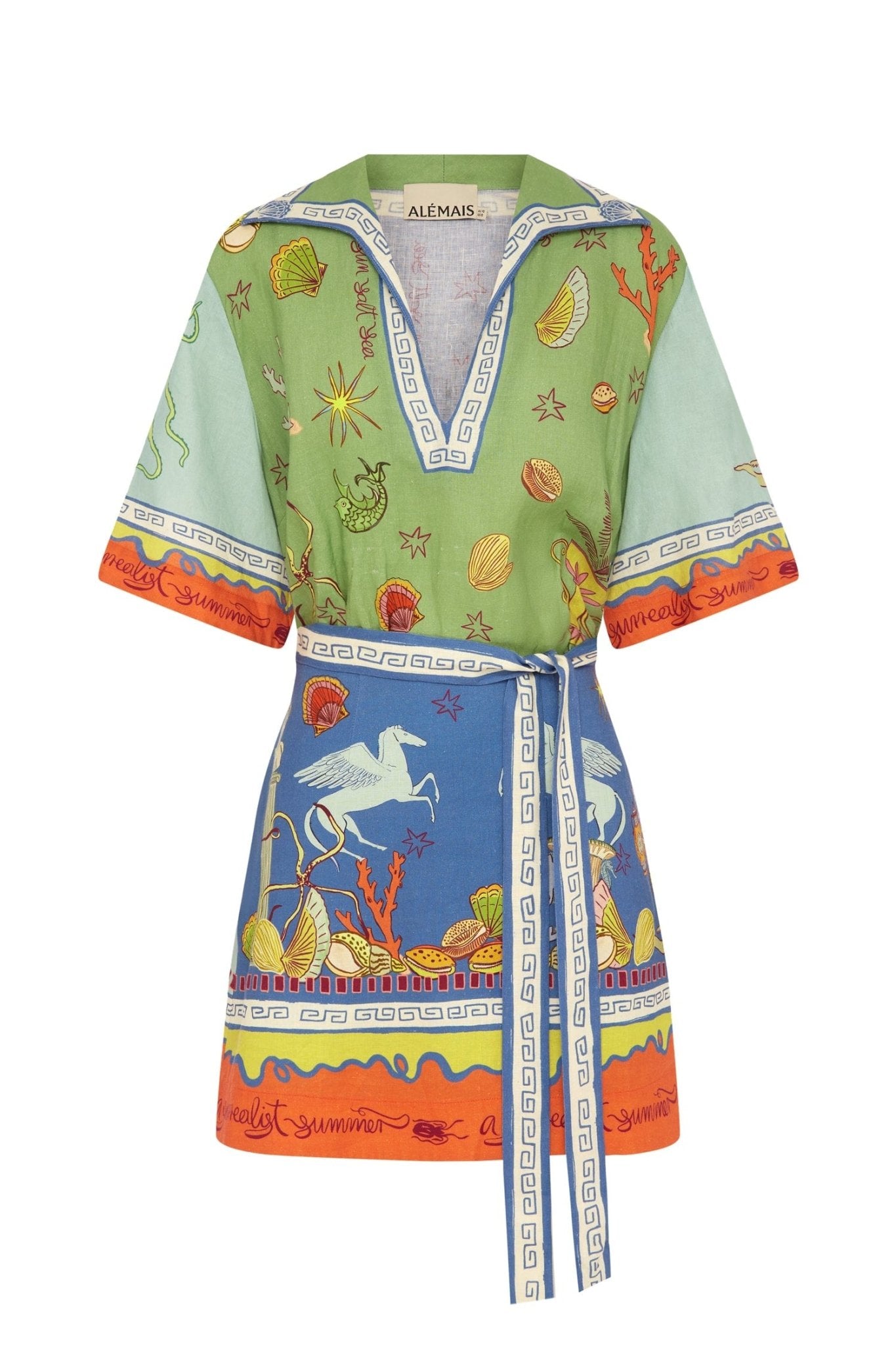 Surrealist Summer V Mini Dress - Alemais