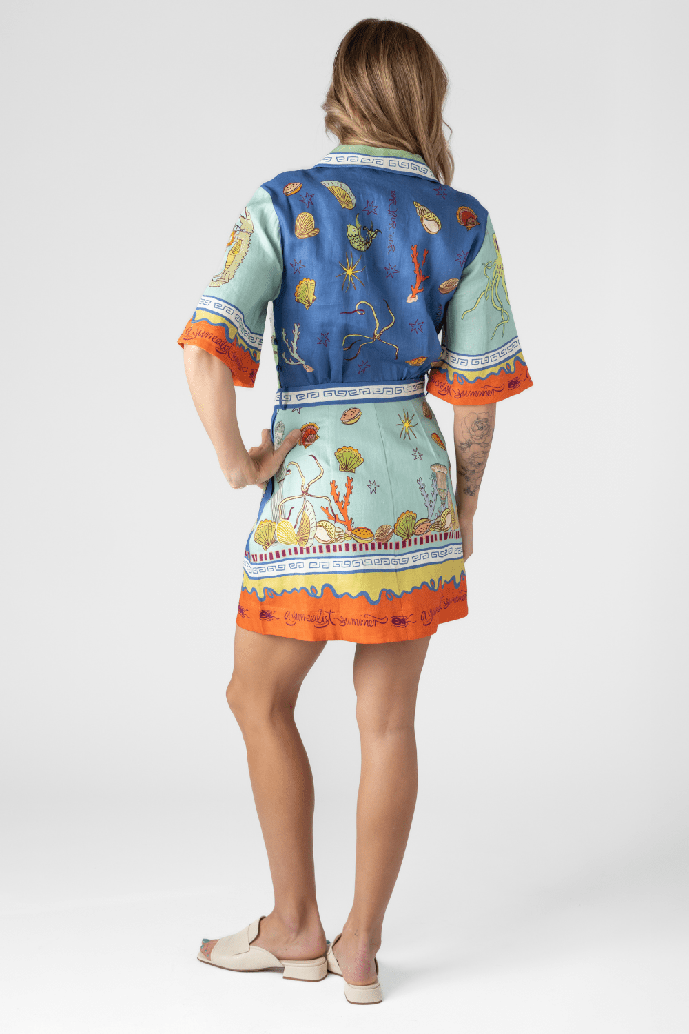 Surrealist Summer V Mini Dress - Alemais