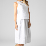 Textured White Skirt - Odeeh