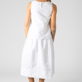 Textured White Skirt - Odeeh