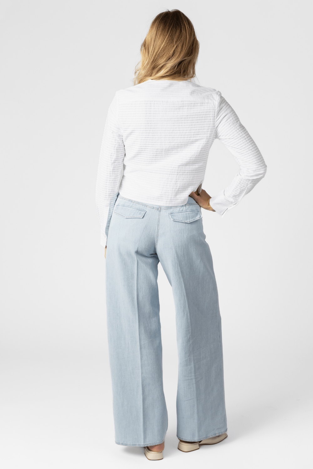 Tuxedo Shirt Plisse Long Sleeve - The Posh Peacock