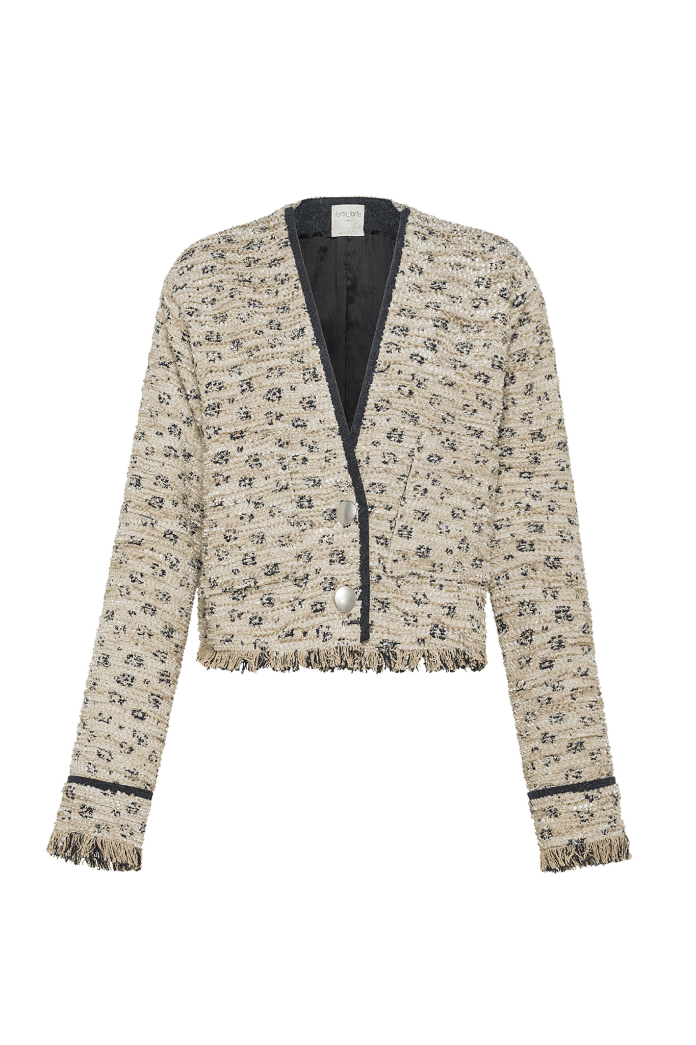 Tweed Jacquard Cropped Jacket - The Posh Peacock