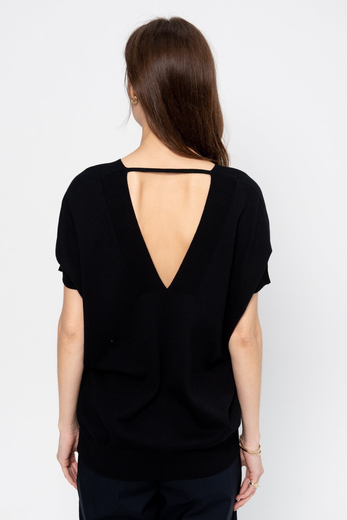 V Neck Knit Top - Plan C