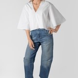V - neck top in Cotton Poplin - Forte Forte