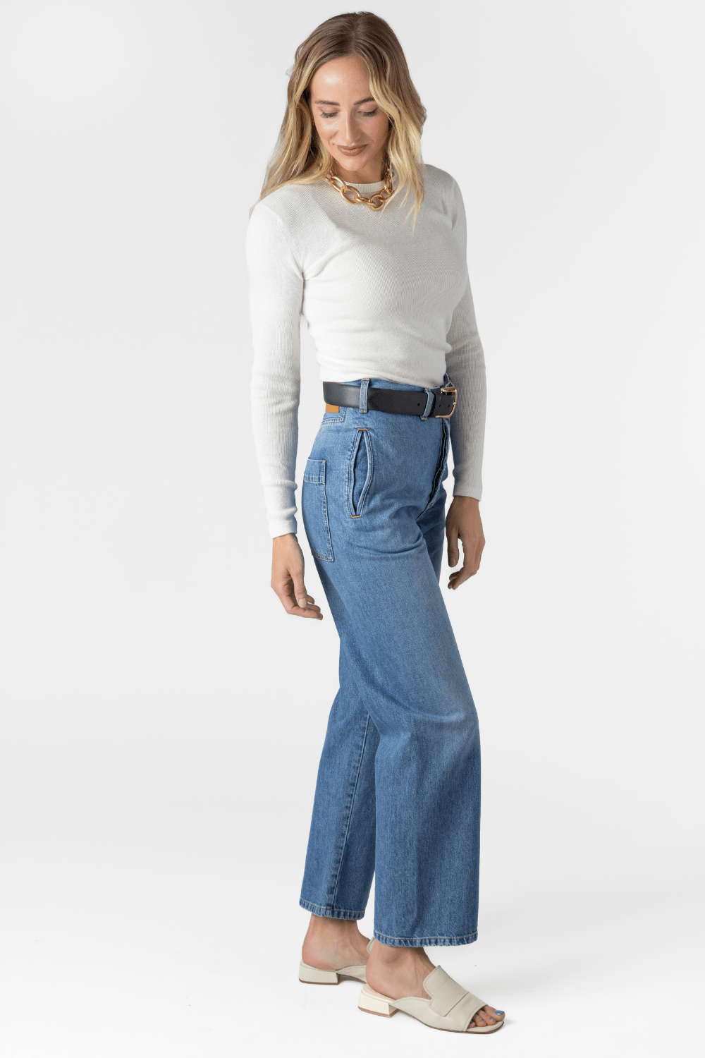 Vivian Long Sleeved Cashmere T-Shirt - The Posh Peacock